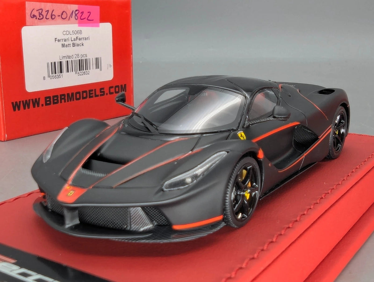 Modellautos 1:43 BBR Deluxe Calsito Ferrari LaFerrari Black Matt Ltd 10/28 OVP