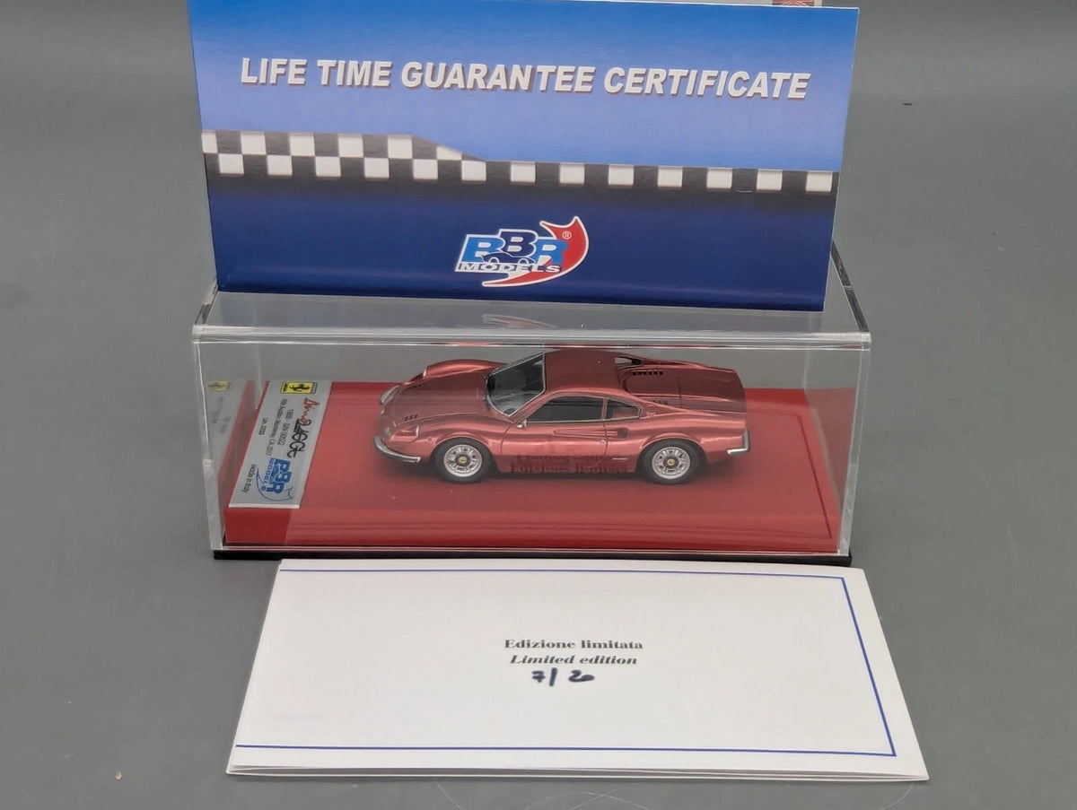 Modellautos 1:43 BBR Ferrari 246 GT Dino 1969 Auction CA 2017 07/20 mit OVP