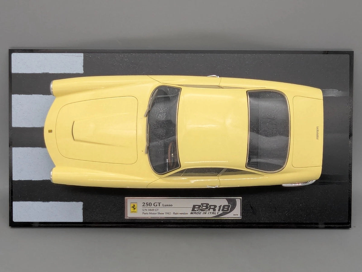 Modellautos 1:18 BBR Ferrari 250 GT Lusso Rain Version Ltd 04/10 Gelb mit OVP