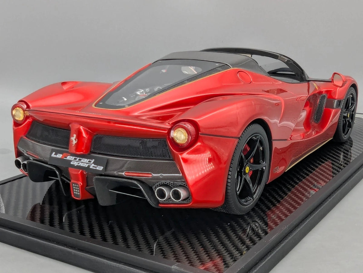 Modellautos 1:12 BBR Ferrari LaFerrari Aperta Met. Red UNIKAT 01/01 Vitrine OVP