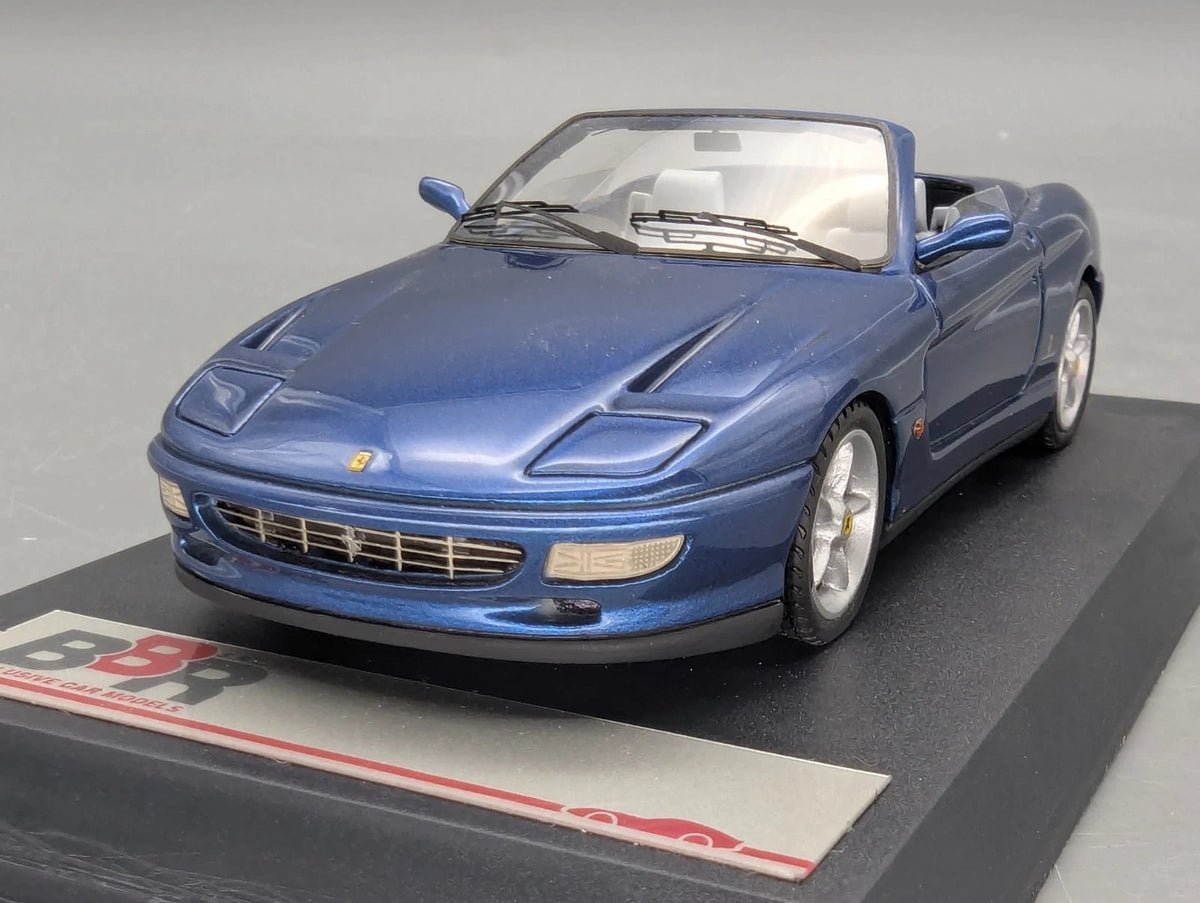 Modellautos 1:43 BBR Ferrari 456 Venice Cabrio Sultan of Brunei Blau Met mit OVP