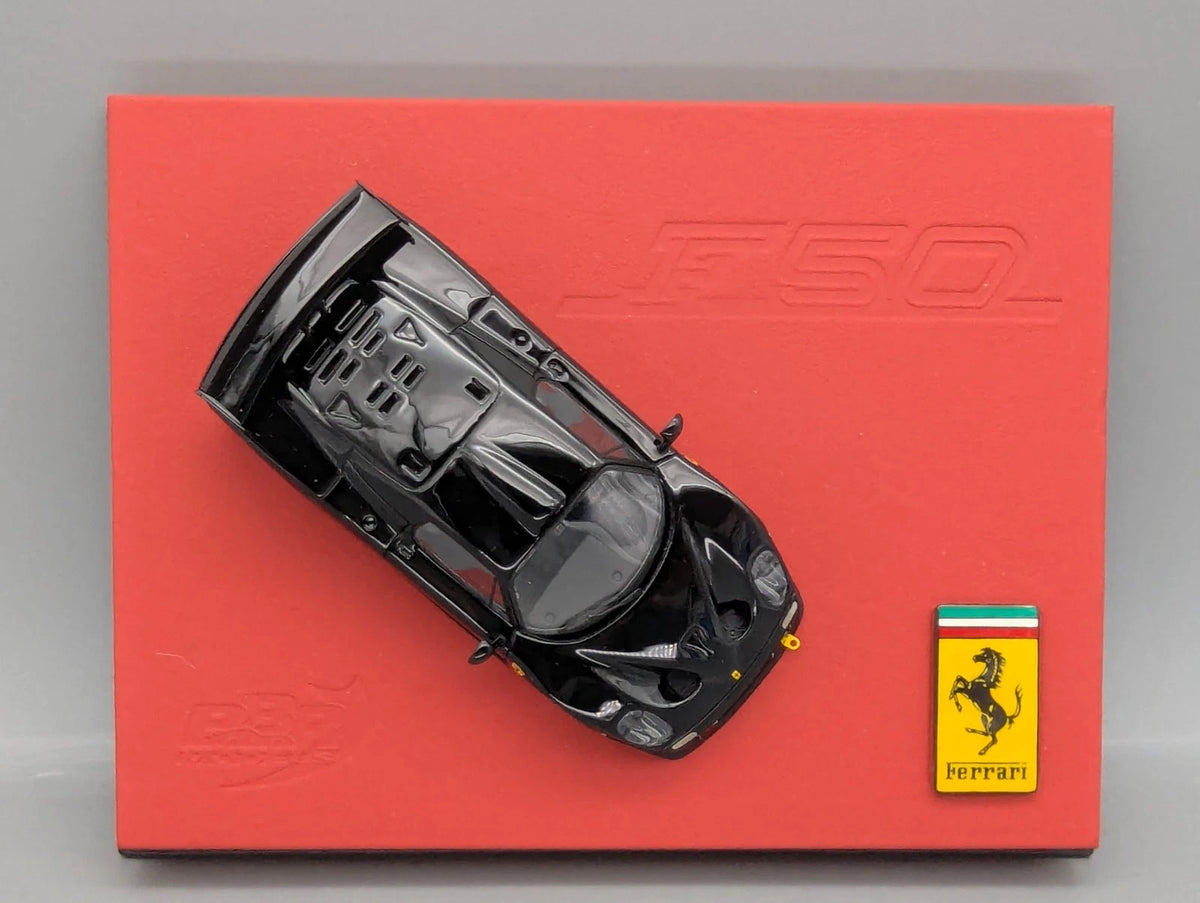 Modellautos 1:43 BBR Ferrari F50 Gloss Black Ltd 15/20 Medium Base Vitrine OVP