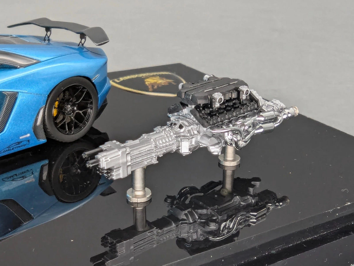 Eidolon Make Up 1:43 Lamborghini Aventador LP760-2 Engine Set Oakley Blau OVP