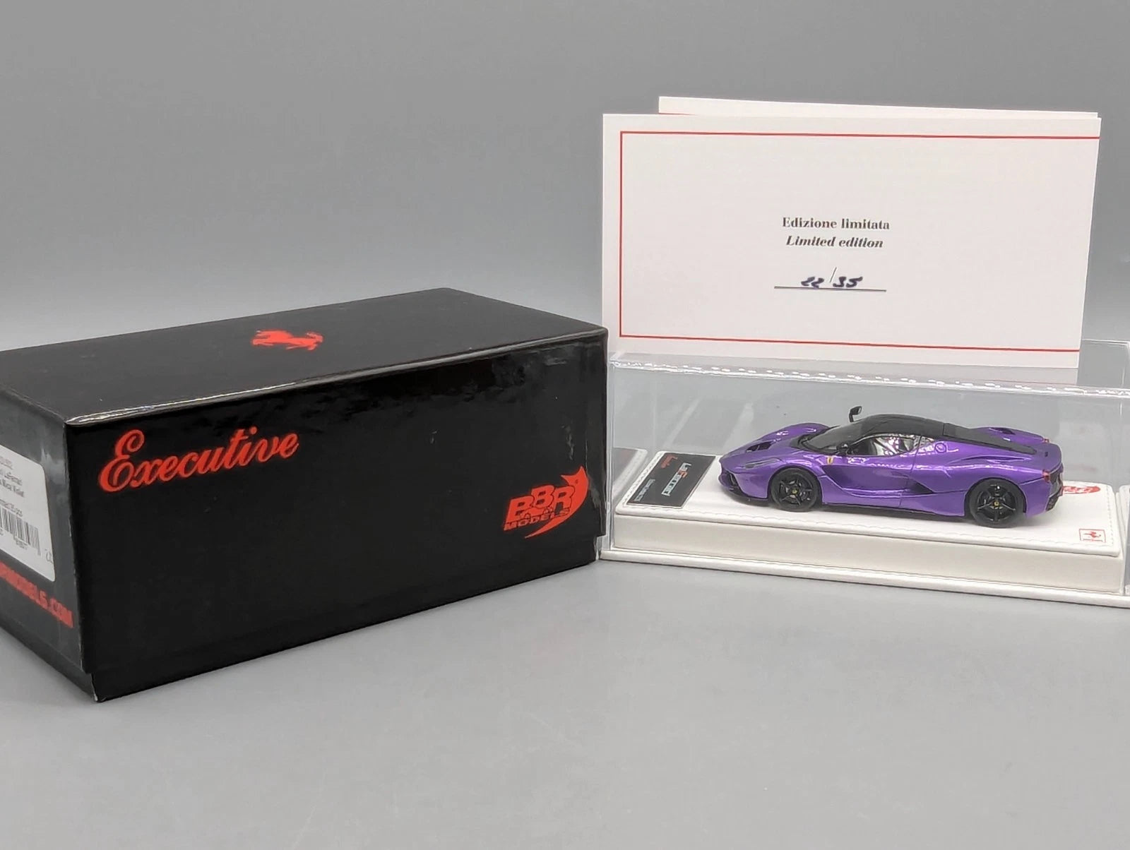 Modellautos 1:43 BBR Executive Ferrari LaFerrari Gloss Mica Violet 22/35 OVP