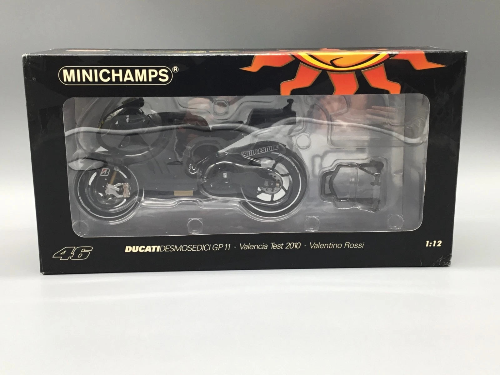 Motorrad Modell 1:12 Minichamps Ducati Desmosedici GP11 Rossi Valencia 2011 OVP