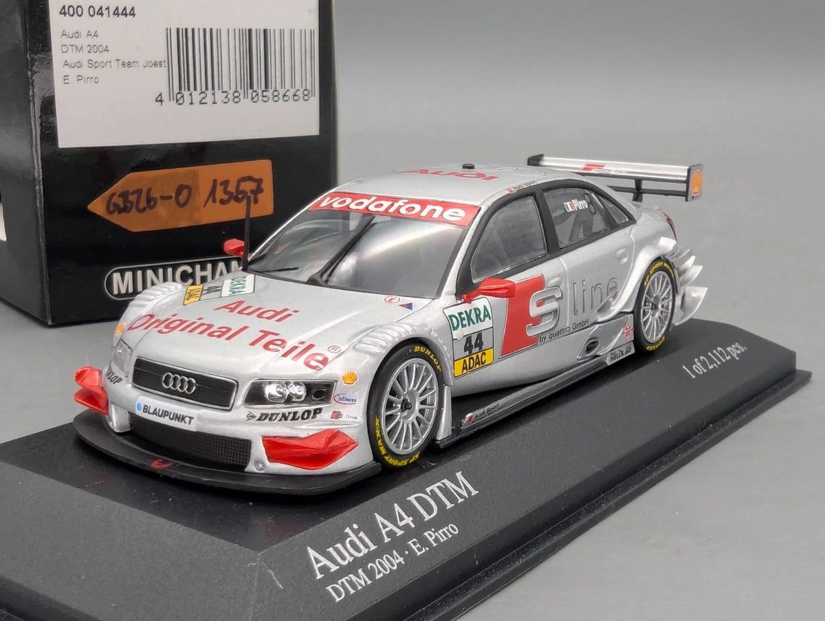 Modellautos 1:43 Minichamps Audi A4 DTM 2004 Team Joest #44 E. Pirro mit OVP