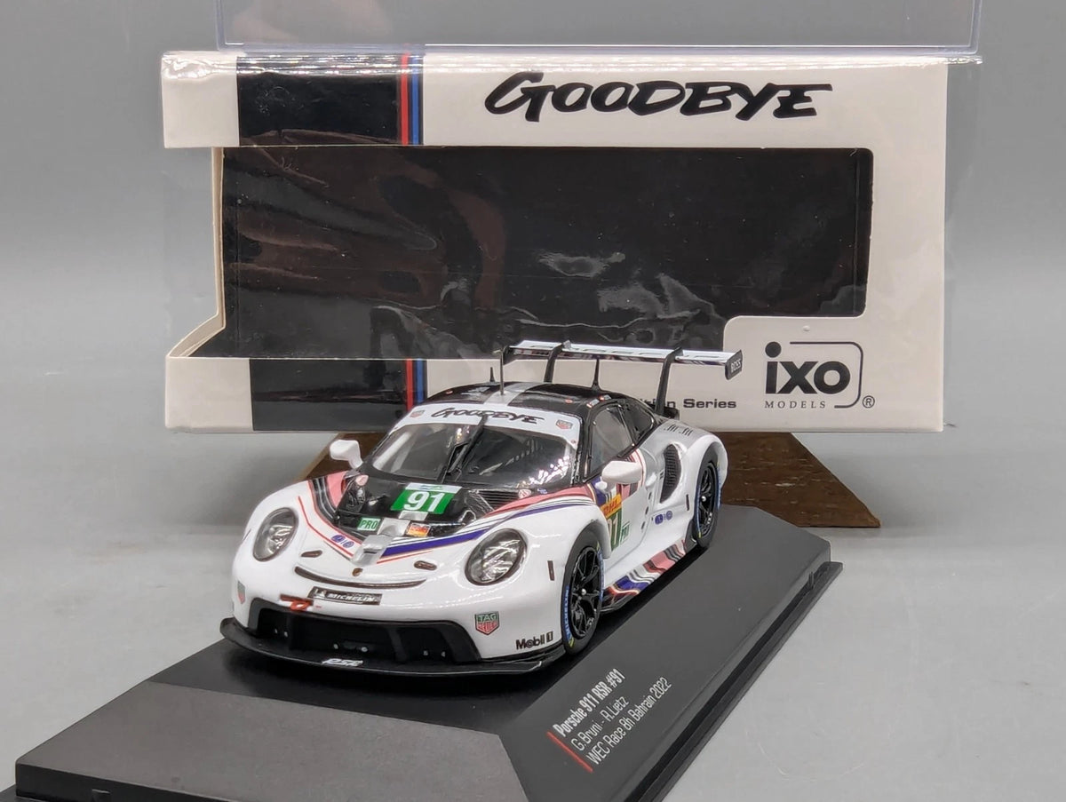 Modellautos 1:43 IXO Porsche 911 RSR WEC 8h Bahrain 2022 #91 Bruni Lietz mit OVP