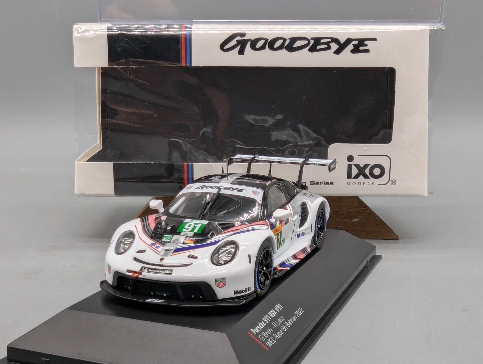 Modellautos 1:43 IXO Porsche 911 RSR WEC 8h Bahrain 2022 #91 Bruni Lietz mit OVP