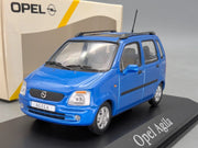Modellautos 1:43 Minichamps Opel Agila Blau Metallic mit Dealer OVP