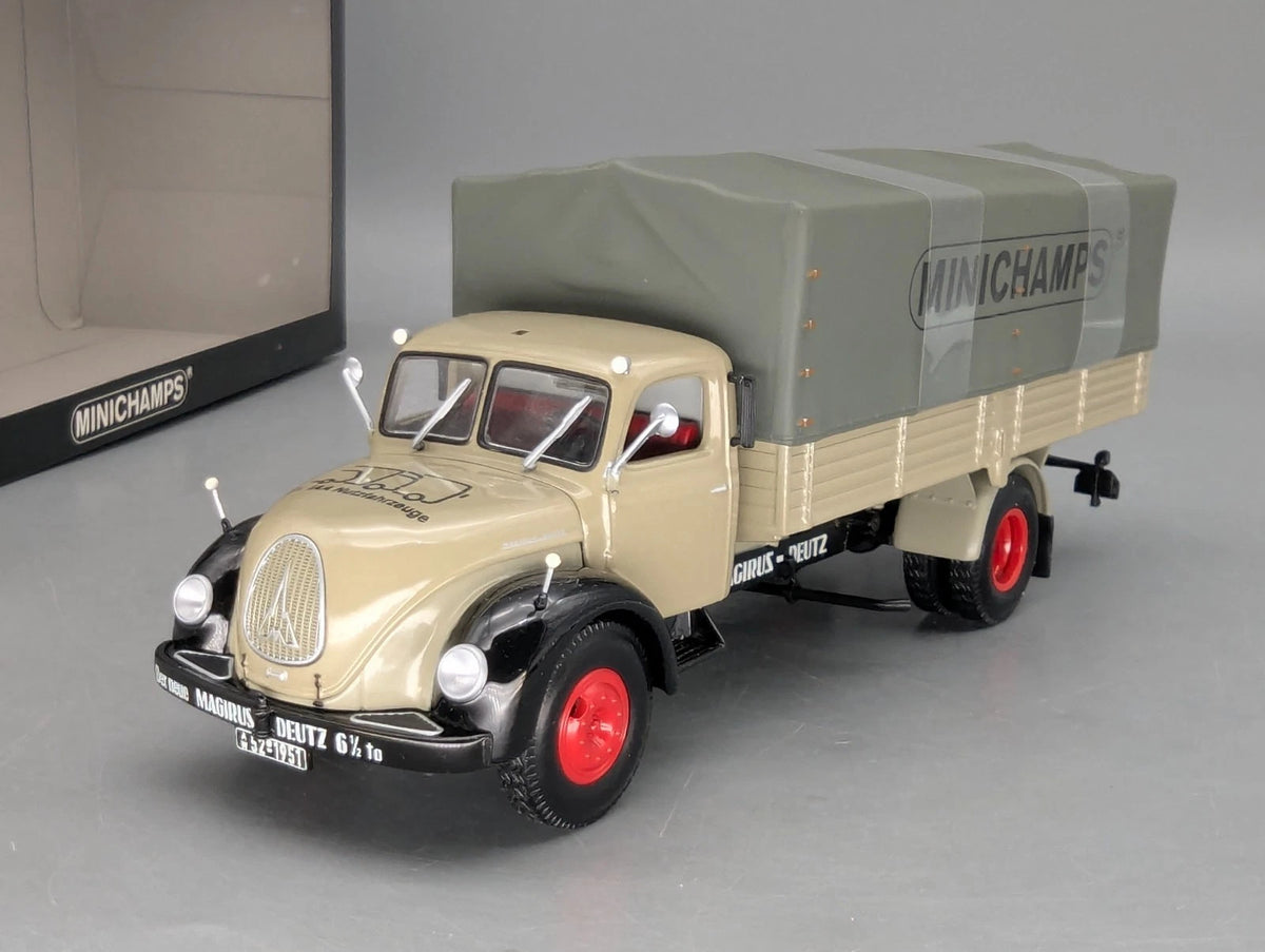 LKW Modell 1:43 Minichamps Magirus Deutz S 6500 Canvas 1955 Grey Black mit OVP