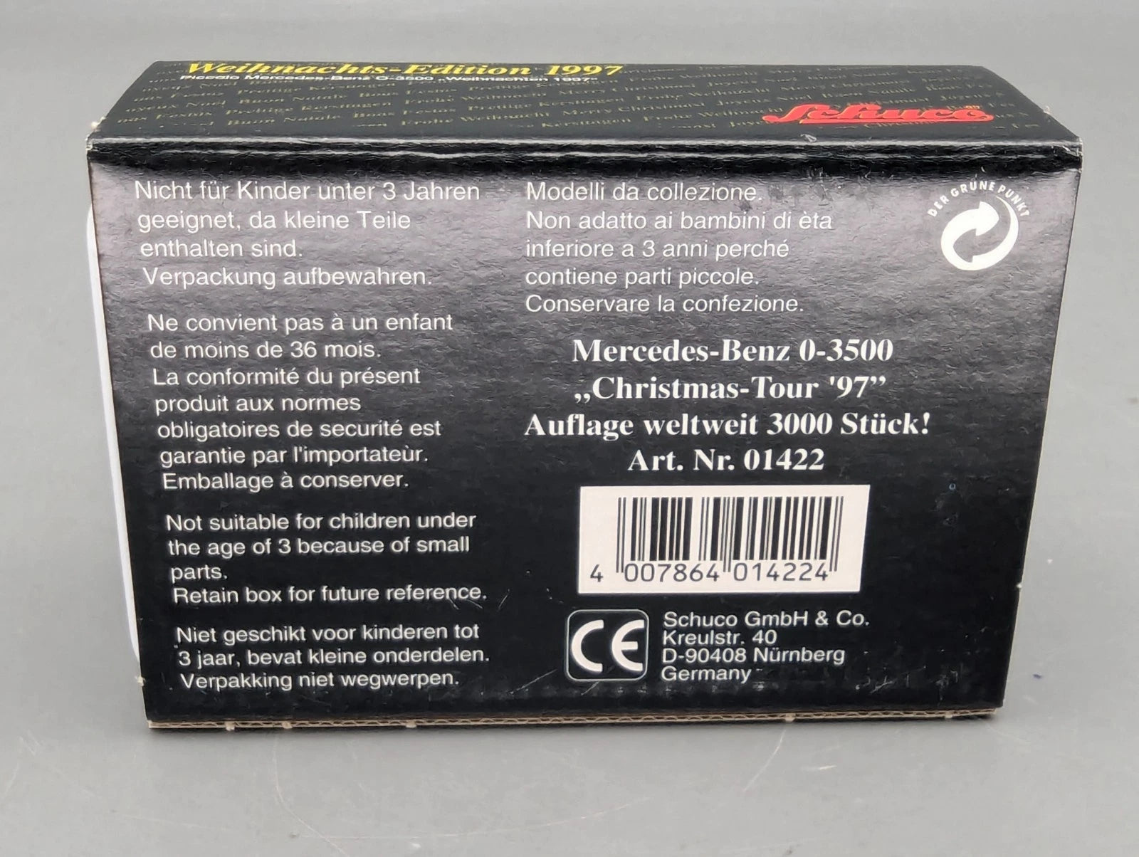 Modellautos 1:90 Schuco Piccolo Christmas Tour Weihnachten 1997 MB Bus in OVP