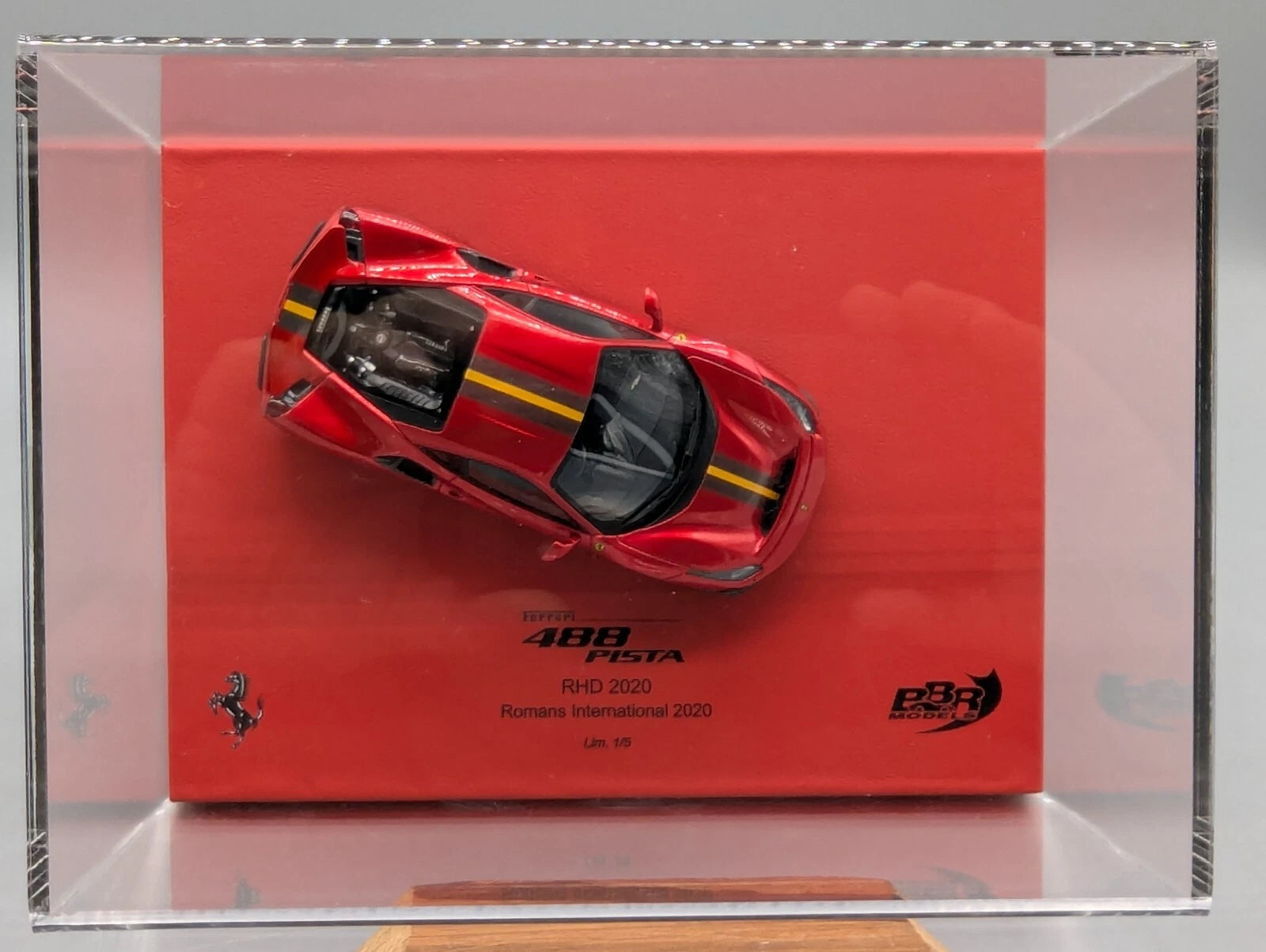 Modellautos 1:43 BBR Ferrari 488 Pista RHD 2020 Romans International 1/5 OVP