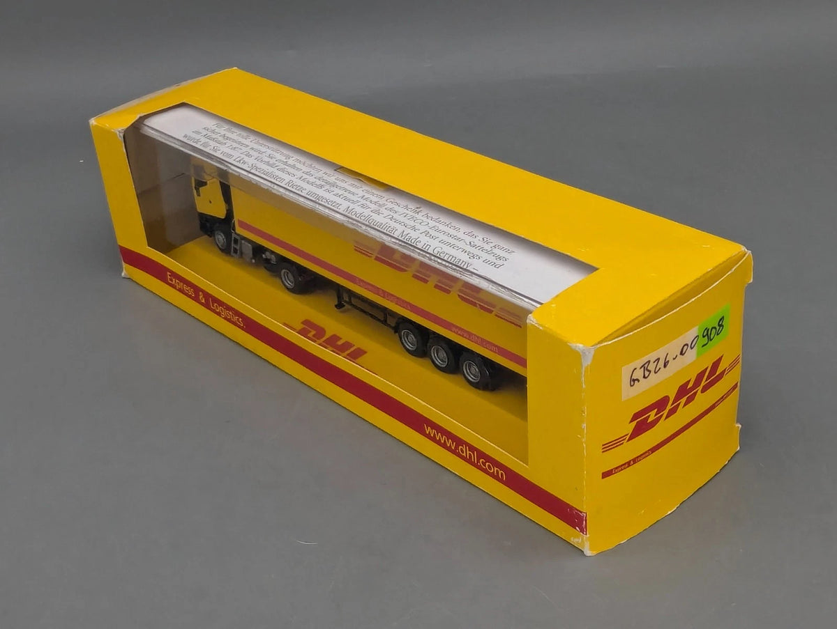 Lkw Modell 1:87 Rietze Iveco Eurostar Sattelzug DHL in Vitrine mit OVP