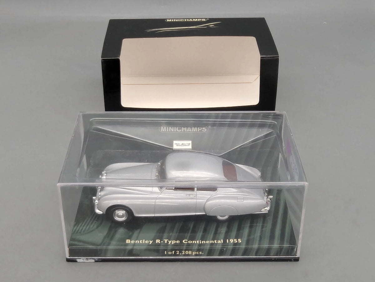 Modellautos 1:43 Minichamps Bentley R-Type Continental 1955 Silber mit OVP