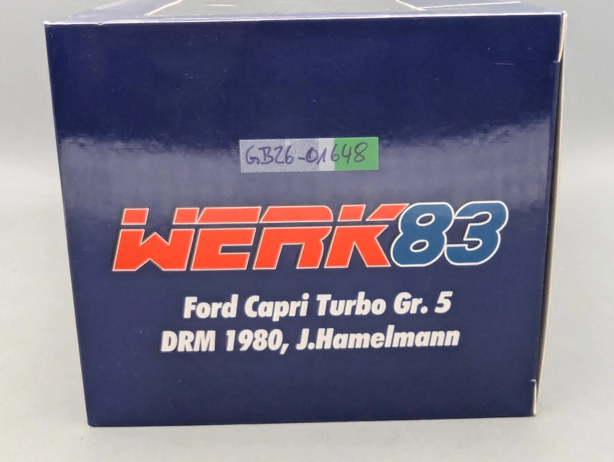 Modellautos 1:18 Werk83 Ford Capri Turbo Gr.5  DRM 1980 #4 J. Hamelmann OVP