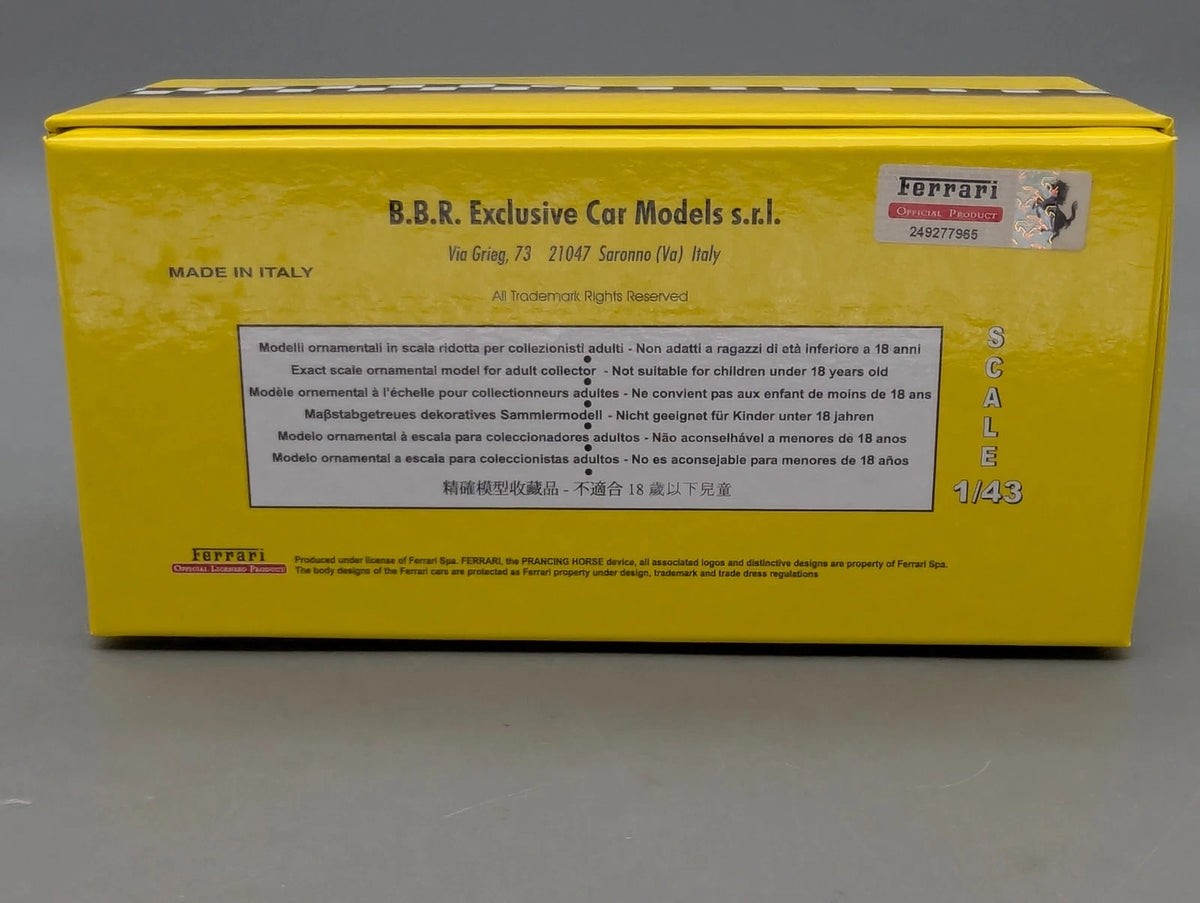 Modellautos 1:43 BBR Ferrari 250 GT S/N 4335 Ltd 010/159 Sun Yellow mit OVP