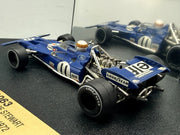 Modellautos 1:43 Quartzo Tyrrell 003 Jackie Stewart Winner French GP 72 +Vitrine