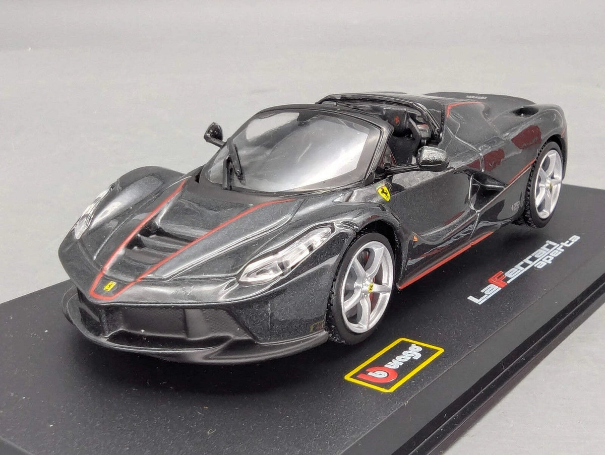 Modellautos 1:43 Bburago Ferrari LaFerrari Aperta Schwarz mit OVP