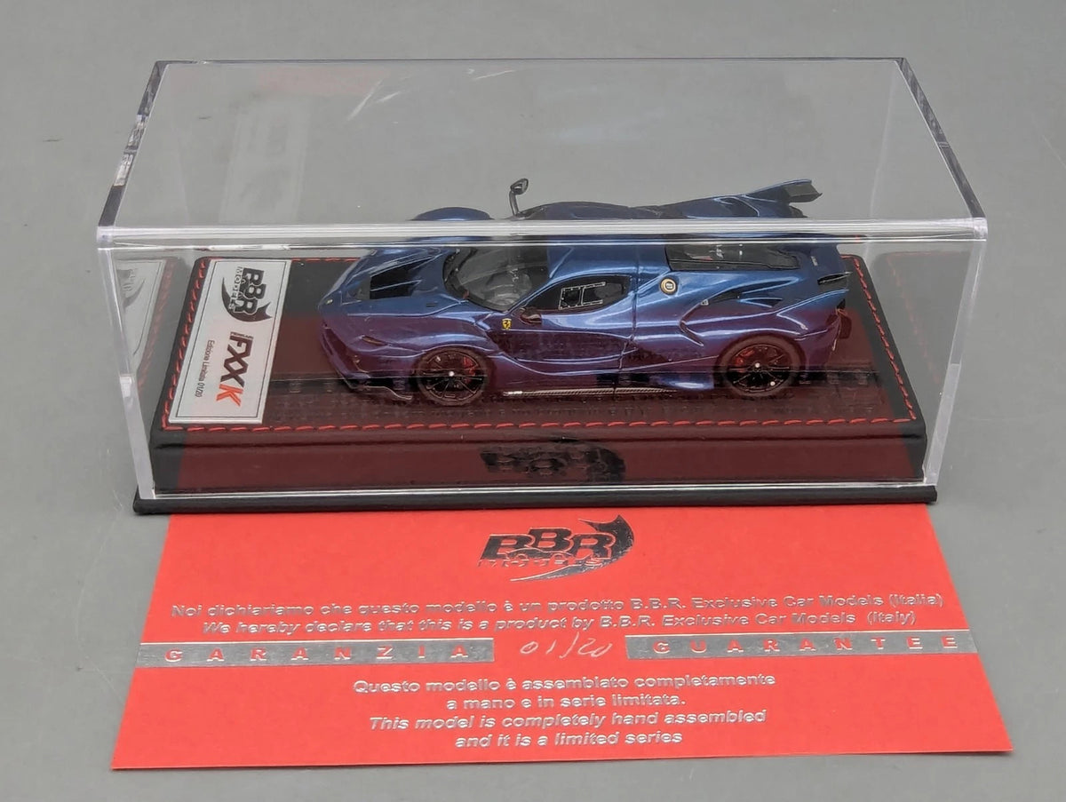 Modellautos 1:43 BBR Deluxe Calsito Ferrari FXX-K Blue Nart Ltd 01/20 OVP