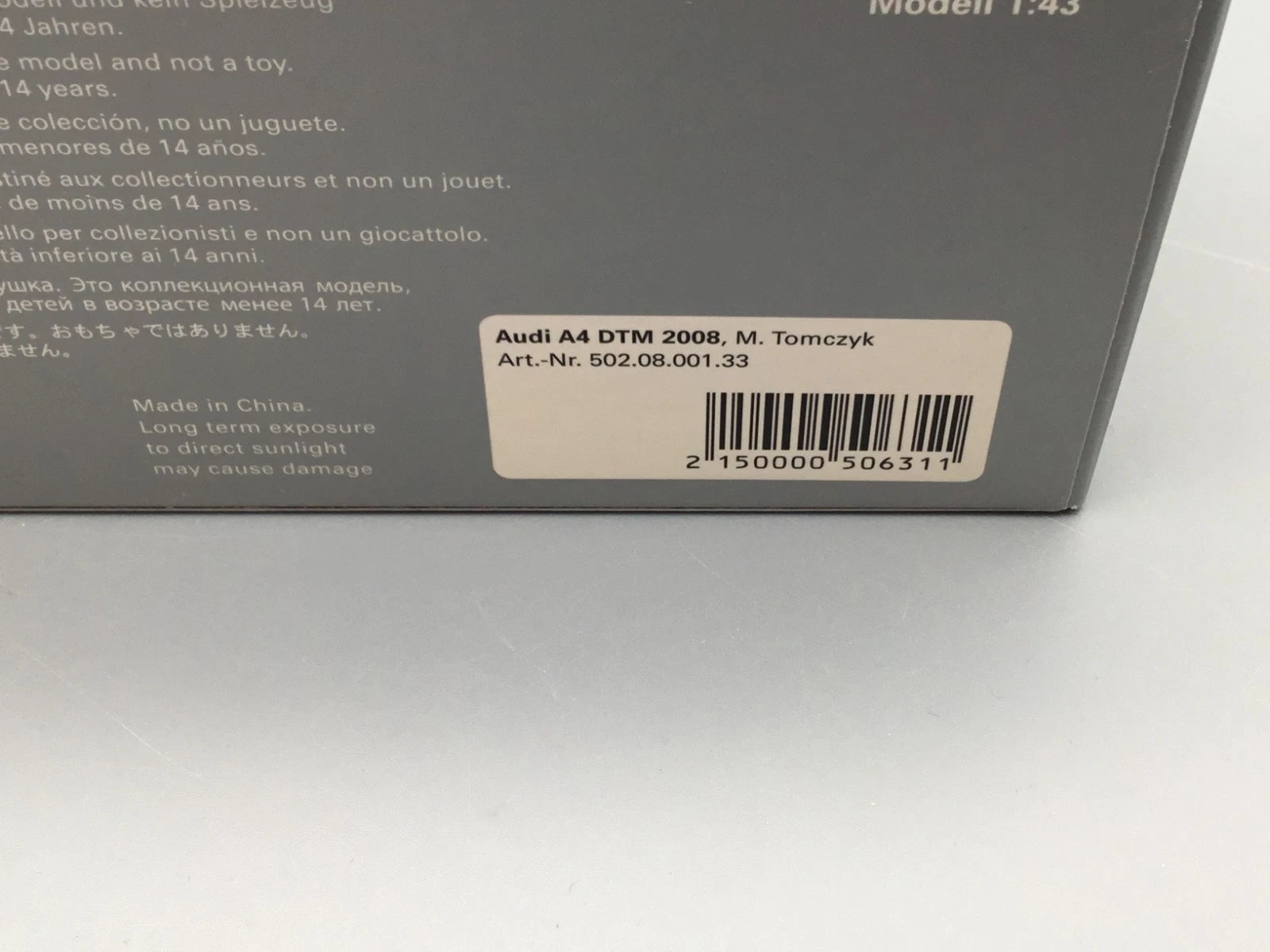 Modellautos 1:43 Minichamps Red Bull Audi A4 DTM 2008 Tomczyk #2 in OVP