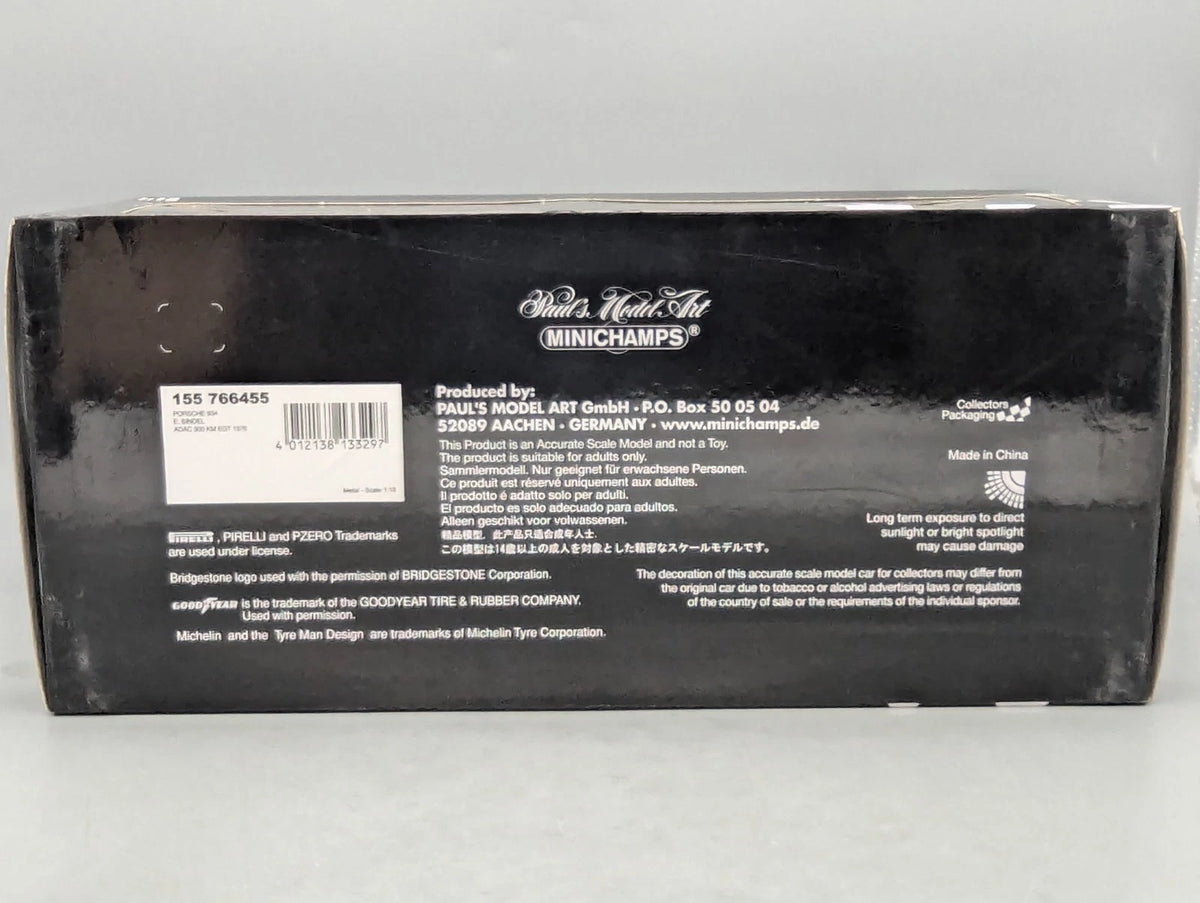 Modellautos 1:18 Minichamps Porsche 934 ADAC 300 km EGT 1976 #55GT E. Sindel OVP