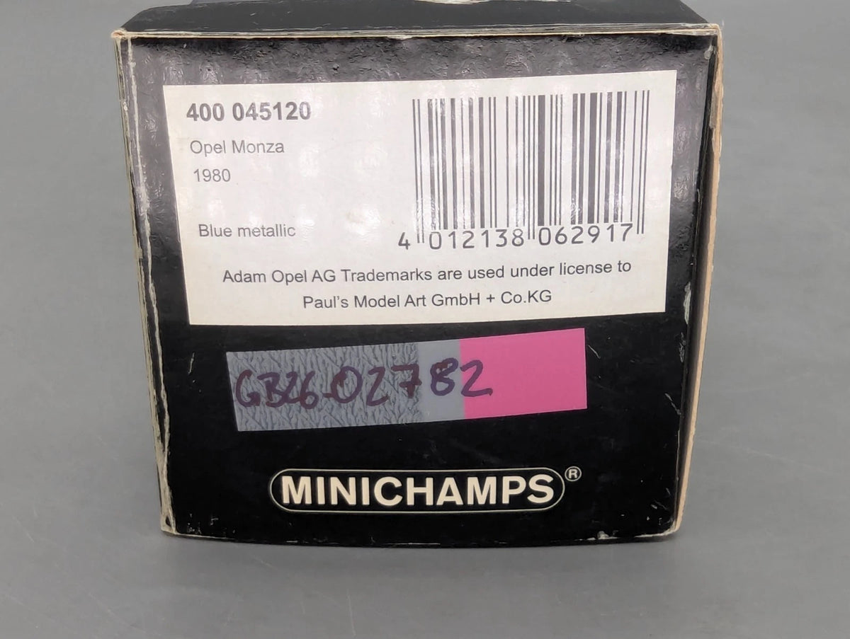 Modellautos 1:43 Minichamps Opel Monza 1980 Blau Metallic mit OVP