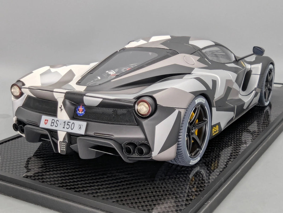 Modellautos 1:12 BBR Ferrari LaFerrari 2013 Matt Camouflage Lt 29/60 Vitrine OVP