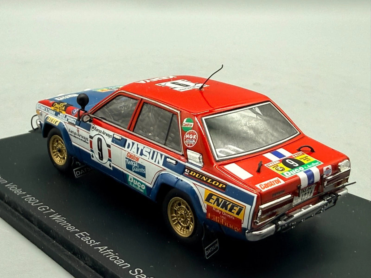 Modellautos 1:43 Spark Datsun Violet 160J GT Winner East African Safari mit OVP