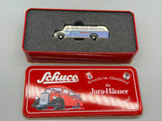 Modellautos 1:90 Schuco Piccolo Mercedes-Benz O 3500 die Jura-Häuser in OVP