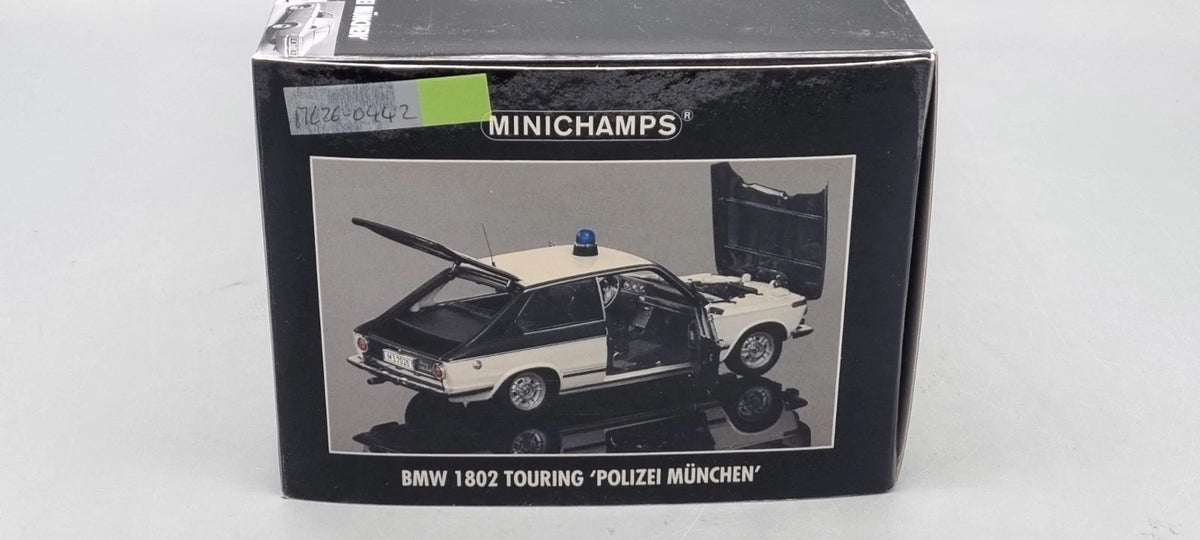 Modellautos 1:18 Minichamps 100 021090 BMW 1802 touring Polizei München OVP