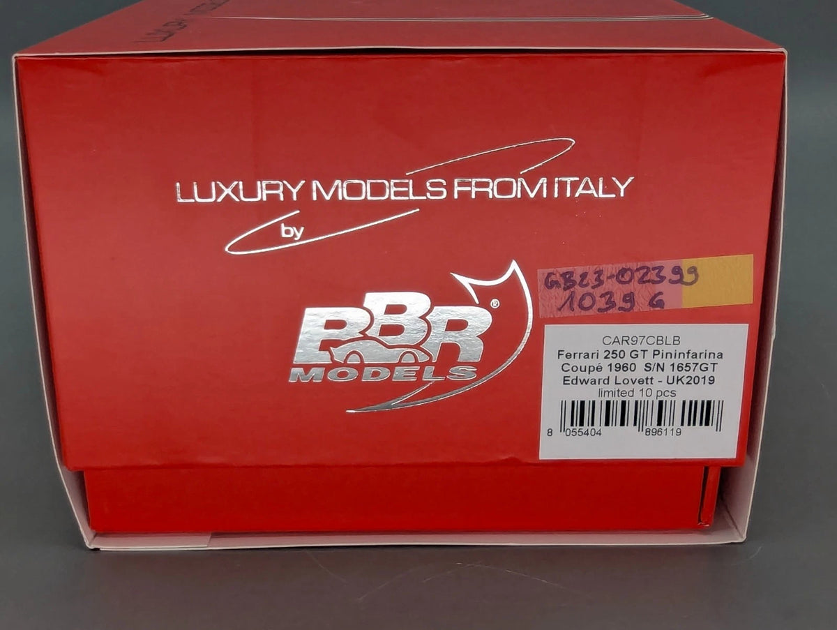 Modellautos 1:43 BBR Ferrari 250 GT Pininfarina Coupe S/N 1637GT Ltd 08/10 OVP