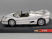 Modellautos 1:18 Hot Wheels Ferrari F50 Spider Silber mit OVP