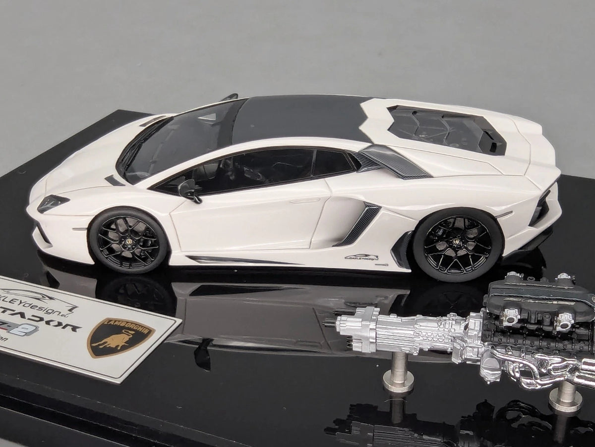 Eidolon Make Up 1:43 Lamborghini Aventador LP760-2 Engine Set Oakley Weiß OVP