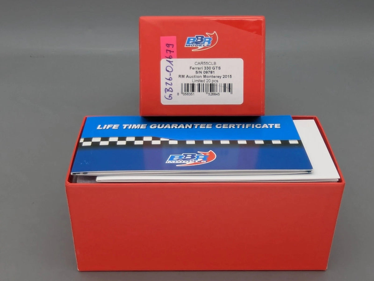 Modellautos 1:43 BBR Ferrari 330 GTS S/N 09781 Auction 2015 Limited 01/20 OVP