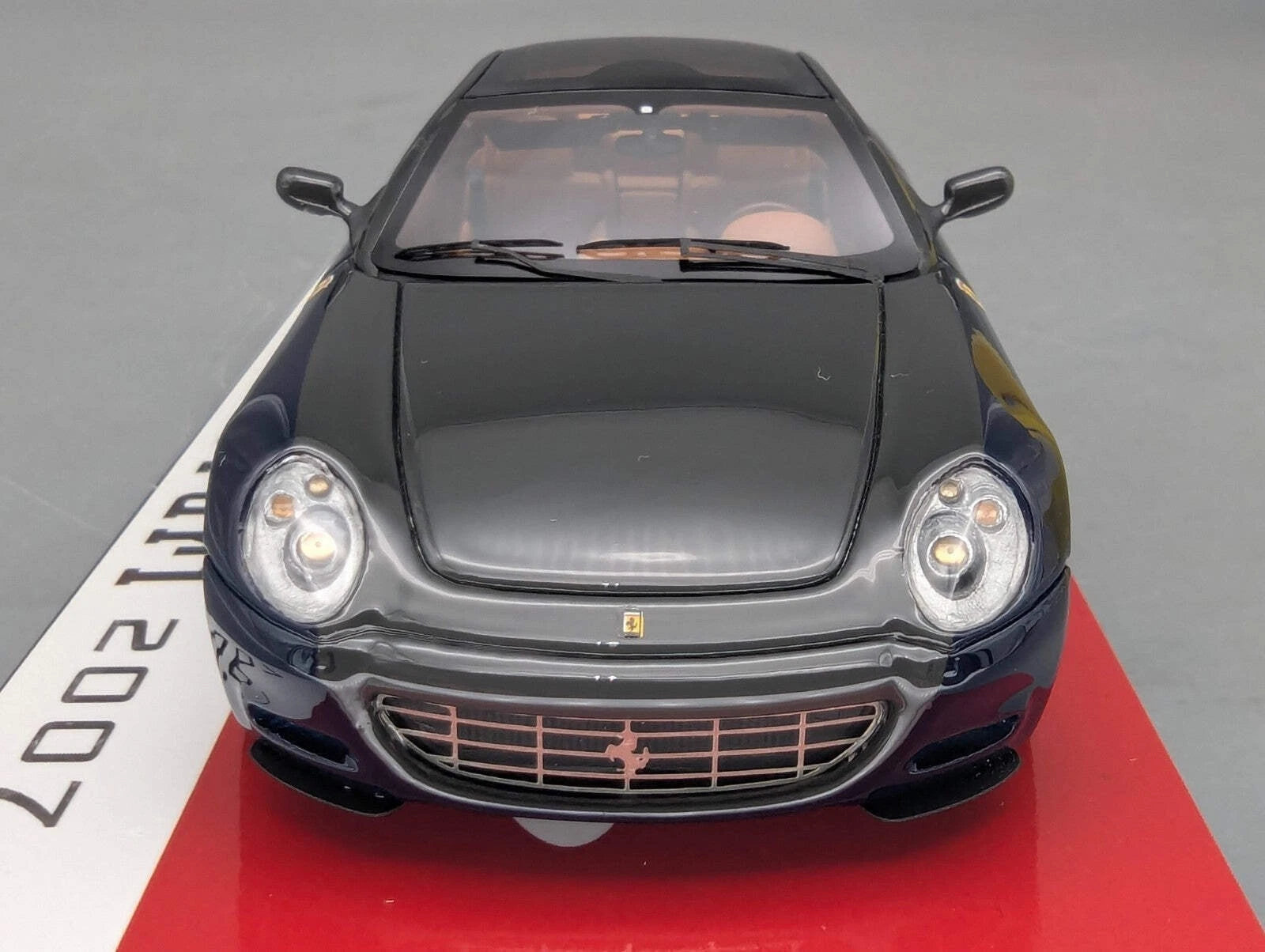 Modellautos 1:43 BBR Ferrari 612 Scaglietti Sessanta 2007 Blau und Grau mit OVP