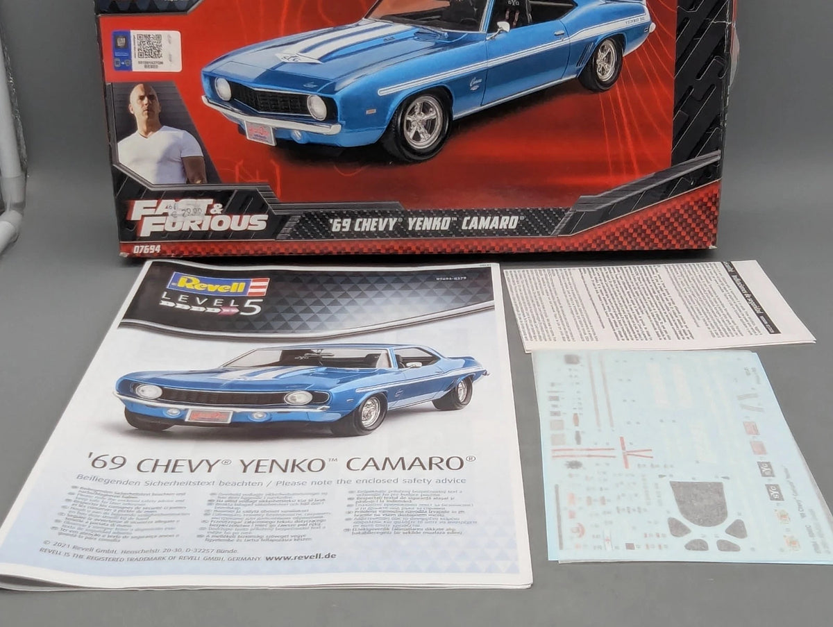 Modellautos Bausatz 1:25 Revell 07694 Fast & Furious Chevrolet Camaro '69 OVP