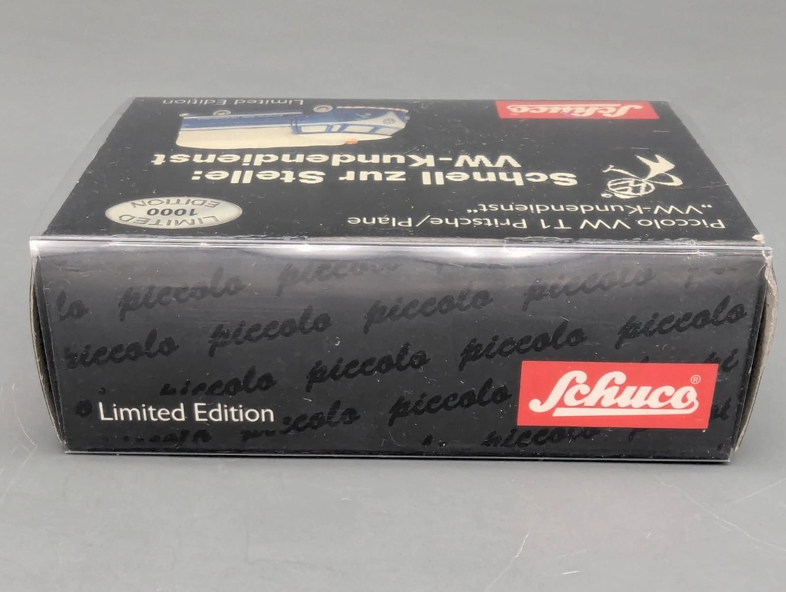 Modellautos 1:90 Schuco Piccolo VW T1 Pritsche / Plane VW-Kundendienst in OVP