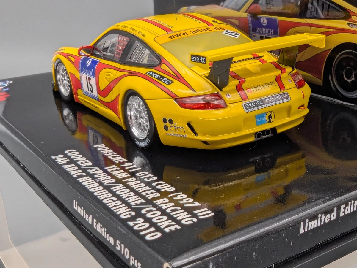Modellautos 1:43 Minichamps Porsche 911 GT3 Cup 24h Nürburgring 2010 #15 mit OVP