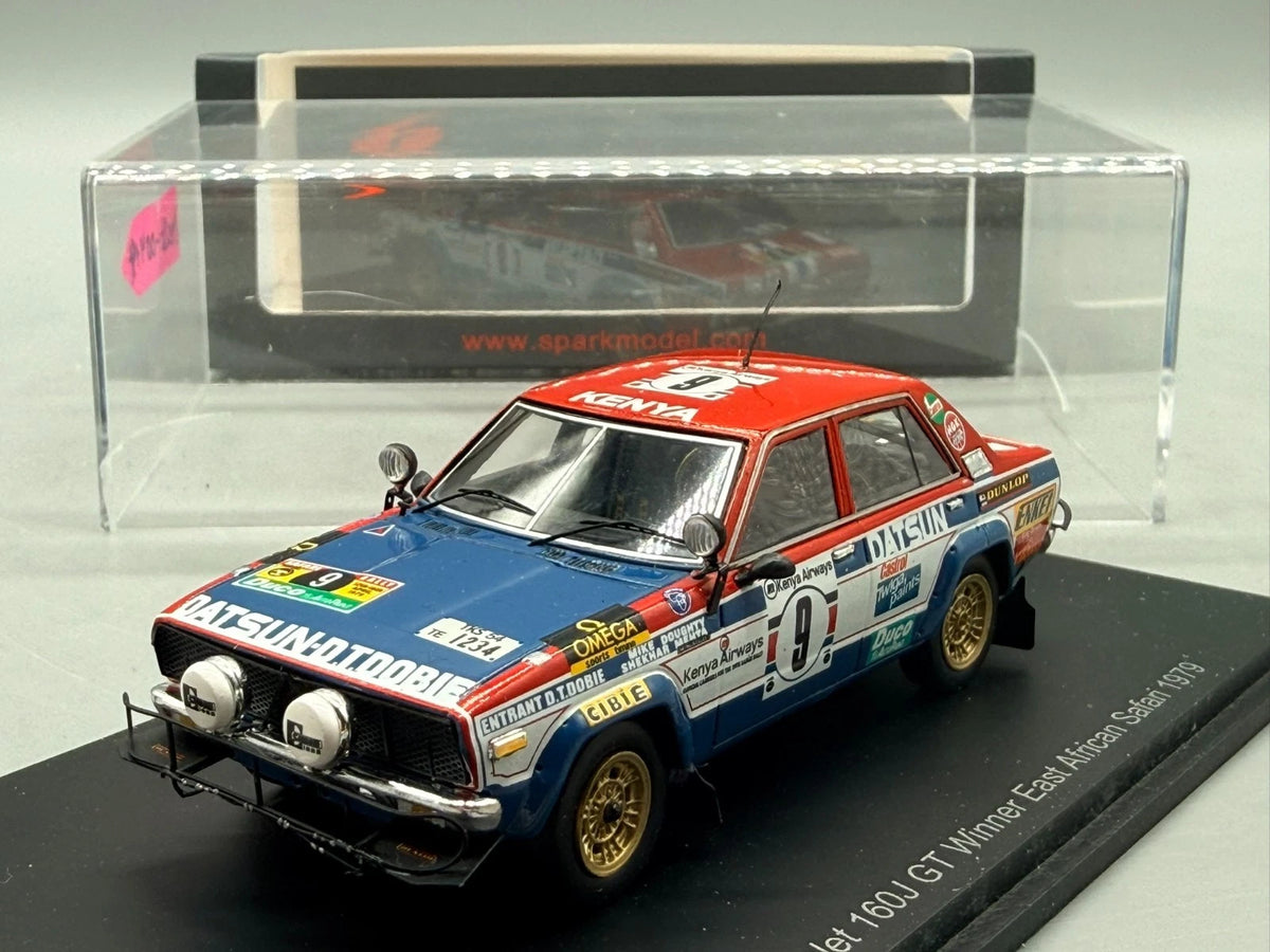 Modellautos 1:43 Spark Datsun Violet 160J GT Winner East African Safari mit OVP
