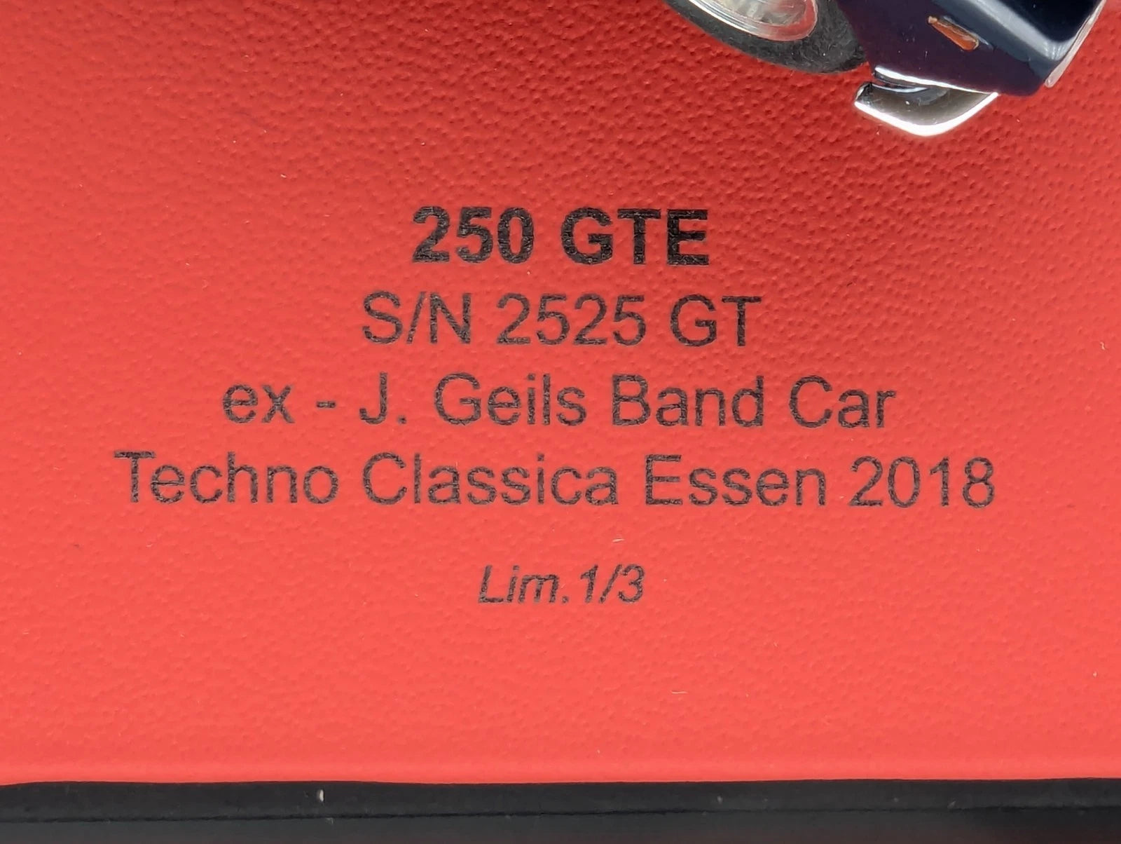Modellautos 1:43 BBR Ferrari 250 GTE J. Geils Band Car Essen 2018 1/3 Stück OVP