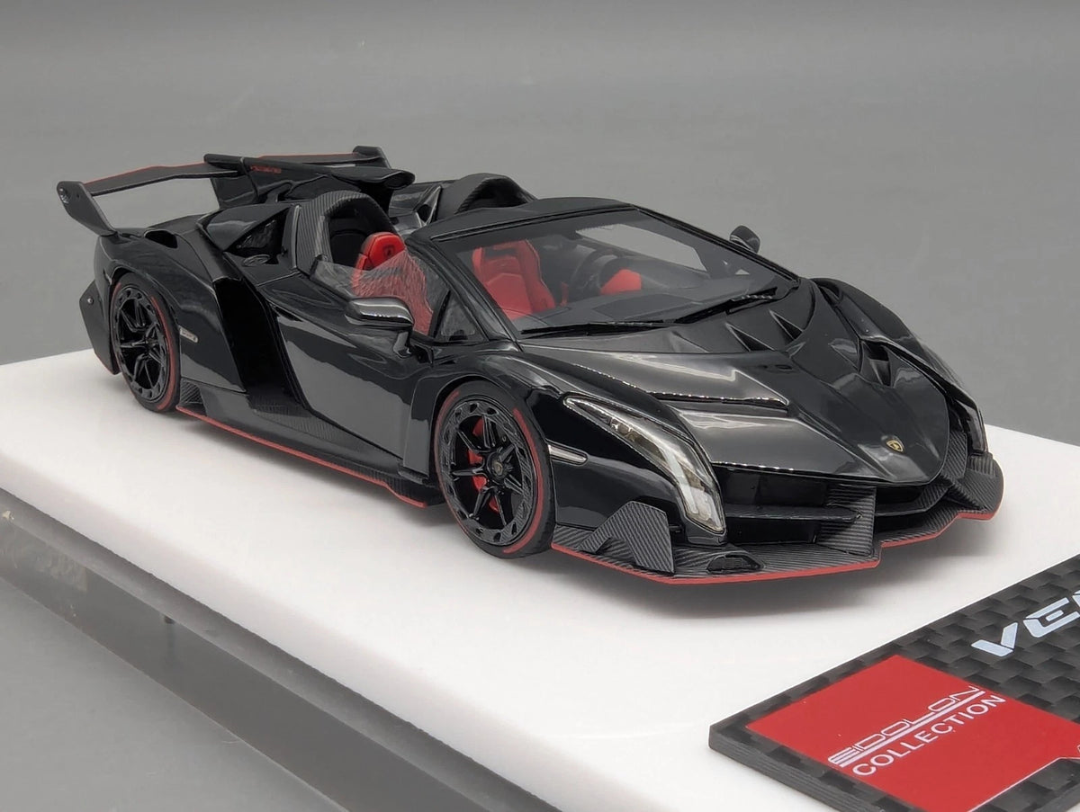 Eidolon Make Up 1:43 Lamborghini Veneno Roadster 2015 Black Red Ltd 54/80 OVP