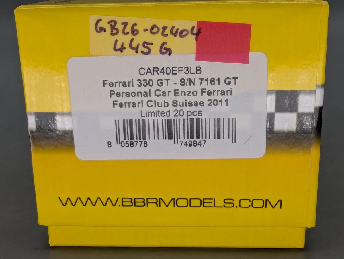 Modellautos 1:43 BBR Ferrari 330 GT S/N 7161 GT Enzo Personal Car 01/20 OVP