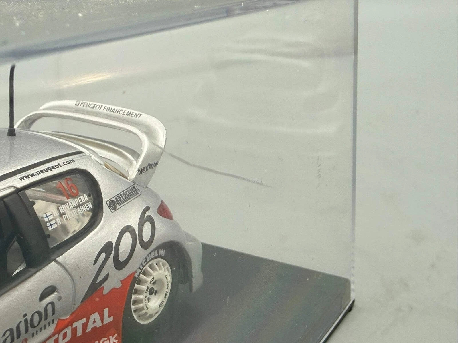 Modellautos 1:43 Ixo Peugeot 206 WRC Winner Catalunya 2001 #16 mit OVP