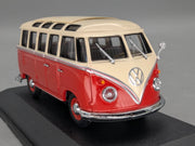 Modellautos 1:43 Minichamps Volkswagen VW Classic Bus T1 Rot Weiß mit Dealer OVP