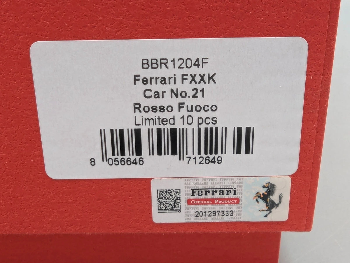Modellautos 1:12 BBR Ferrari FXX-K 2014 Car #21 Rosso Fuoco Ltd 03/10 OVP