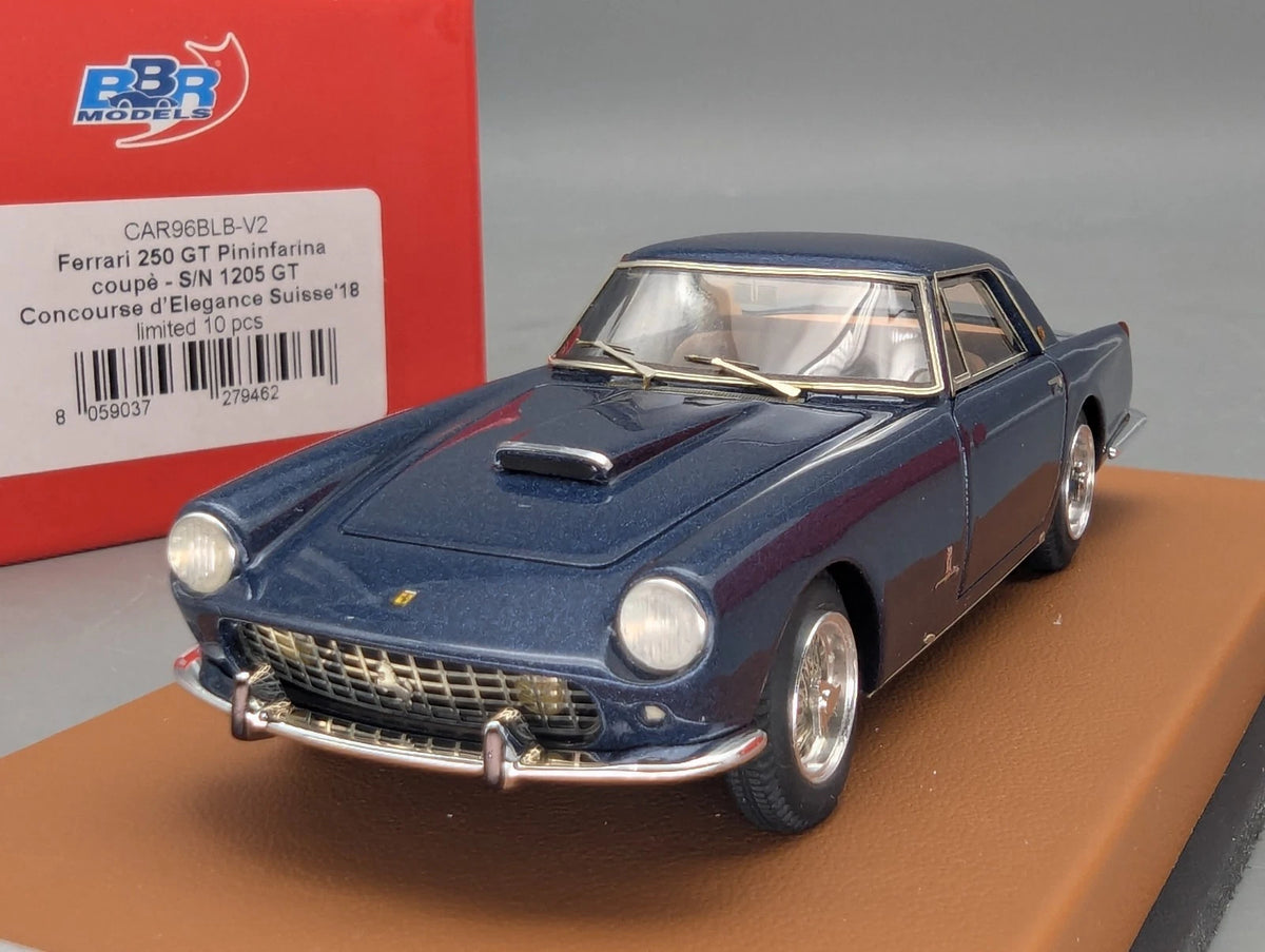 Modellautos 1:43 BBR Ferrari 250 GT Pininfarina Coupe 1958 S/N 1205 GT 10/10 OVP