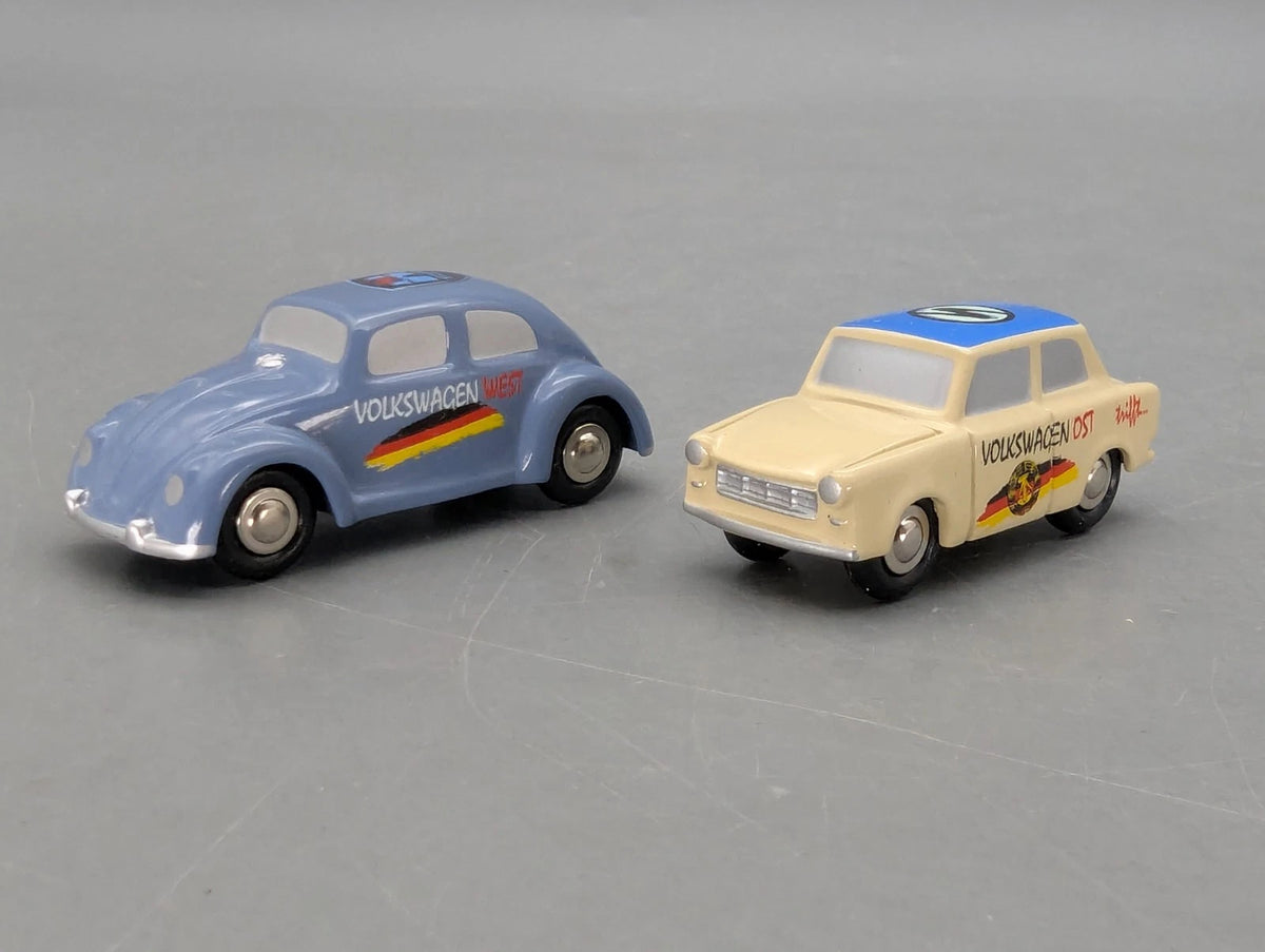Modellautos 1:90 Schuco Piccolo Set 15 Jahre deutsche Einheit VW + Trabant OVP