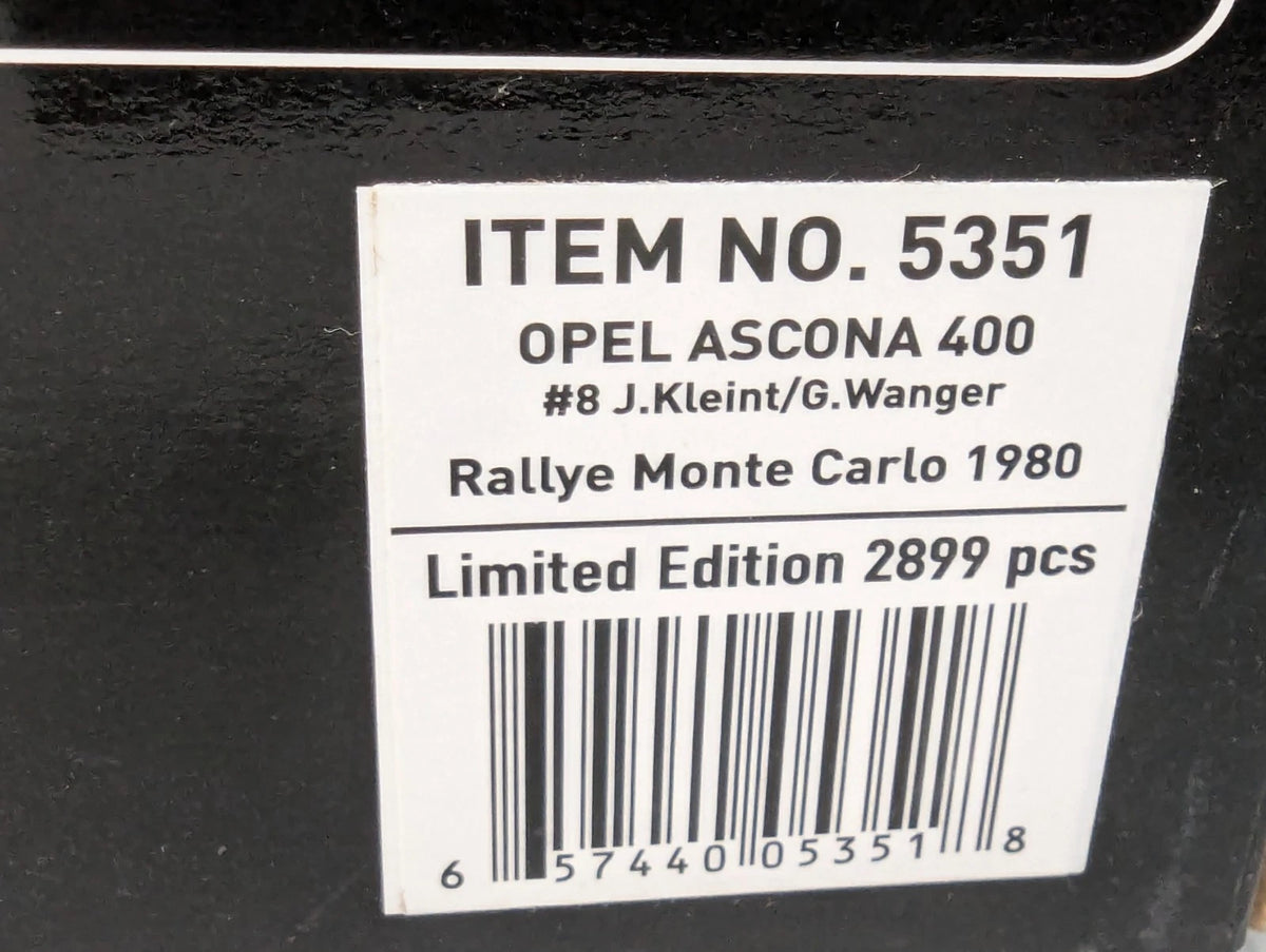Modellautos 1:18 Sun Star Opel Ascona 400 Rallye Monte Carlo 1980 #8 mit OVP