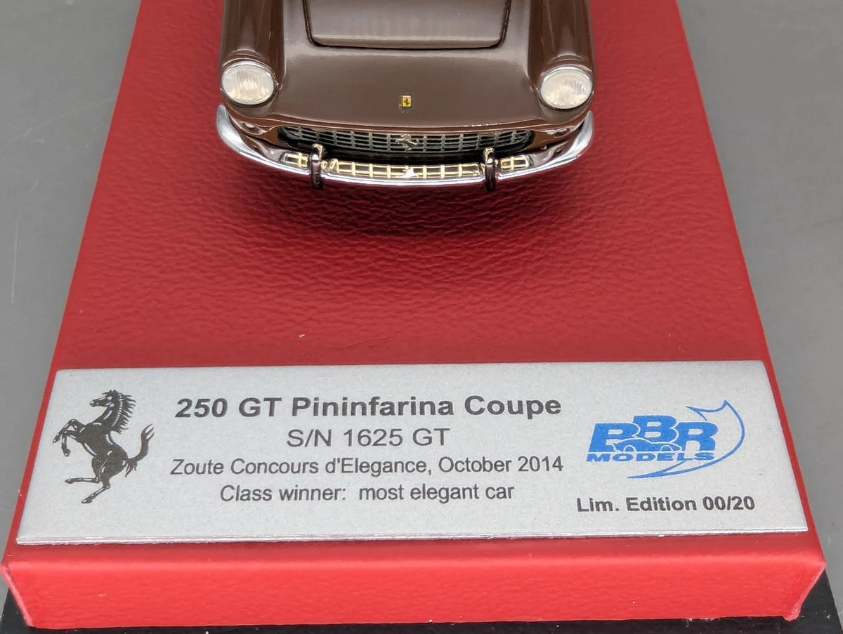 Modellautos 1:43 BBR Ferrari 250 GT Pininfarina Coupe S/N 1625 GT 00/20 mit OVP