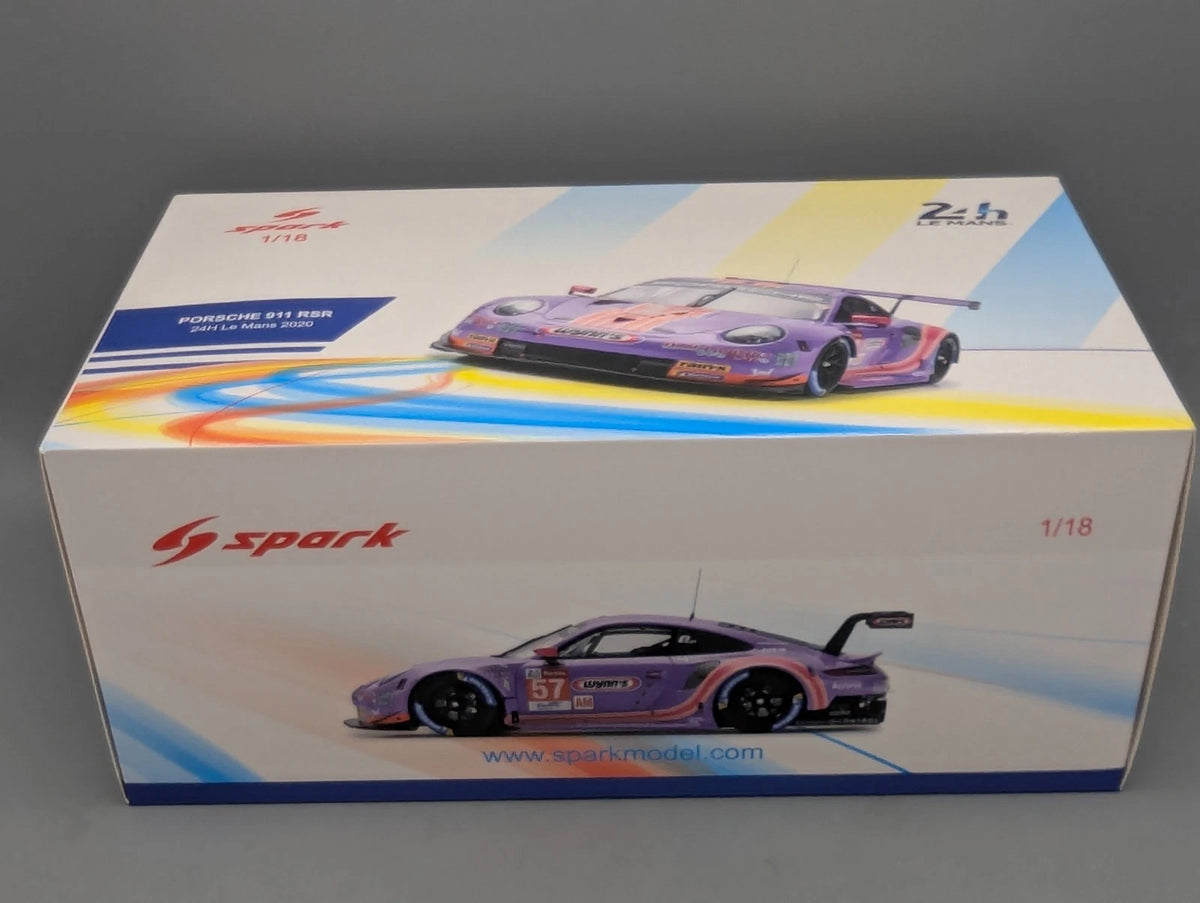 Modellautos 1:18 Spark Porsche 911 RSR 24h Le Mans 2020 #57 mit OVP